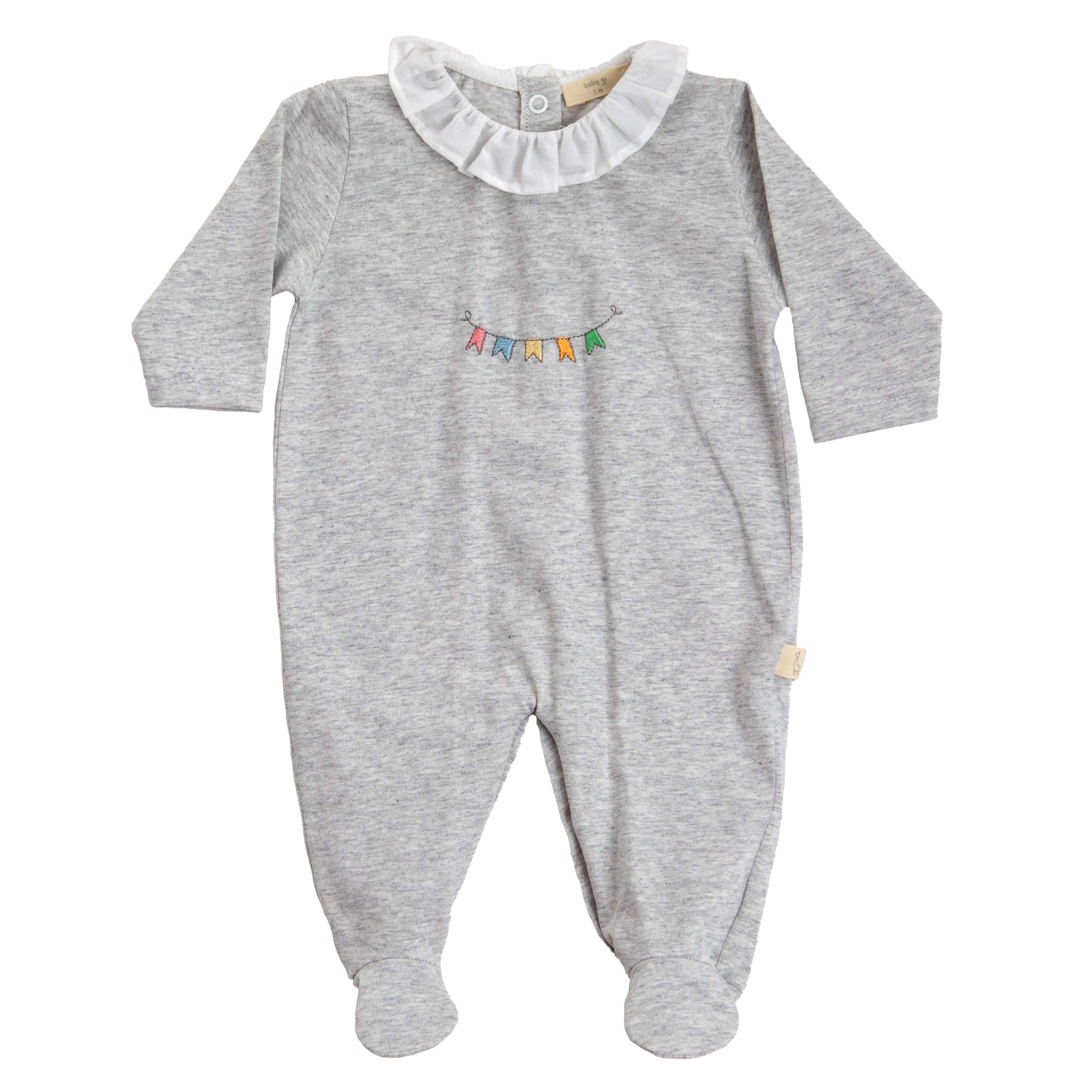 BABYGROW CINZA BANNER C/ FOLHO