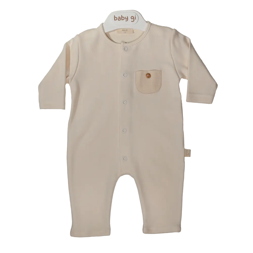 BABYGROW DE ALGODÃO ECOLÓGICO C/ BOLSO
