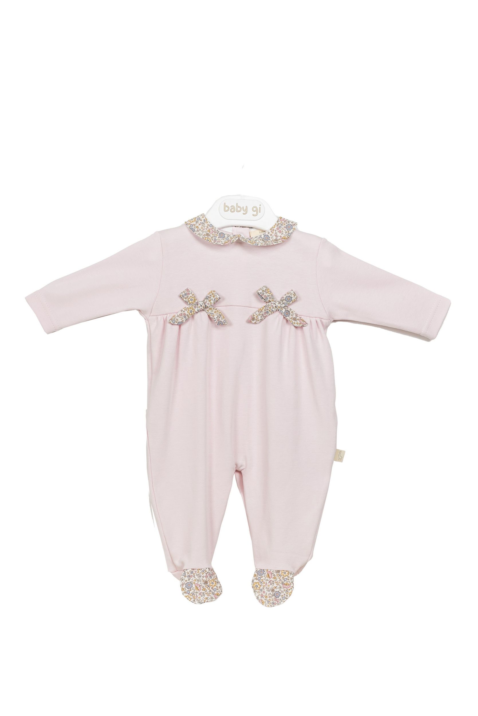 BABYGROW ROSA C/ LAÇOS LIBERTY