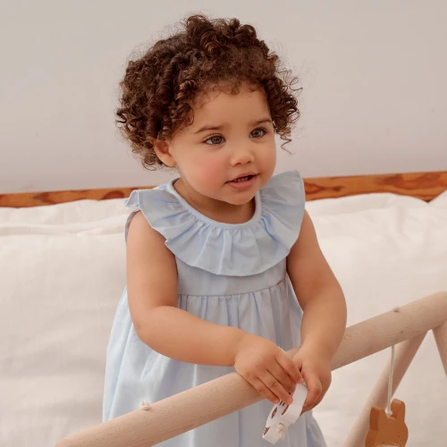 VESTIDO OXFORD C/ FOLHO